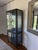 Industrial black iron and glass display cabinet. This is a unique piece for displaying china, dish ware, pottery, books,...