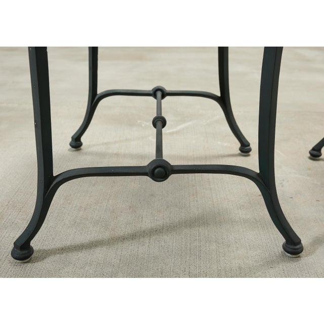 Set of Four Brown Jordan-Style Neoclassical Garden Armchairs For Sale - Image 18 of 18