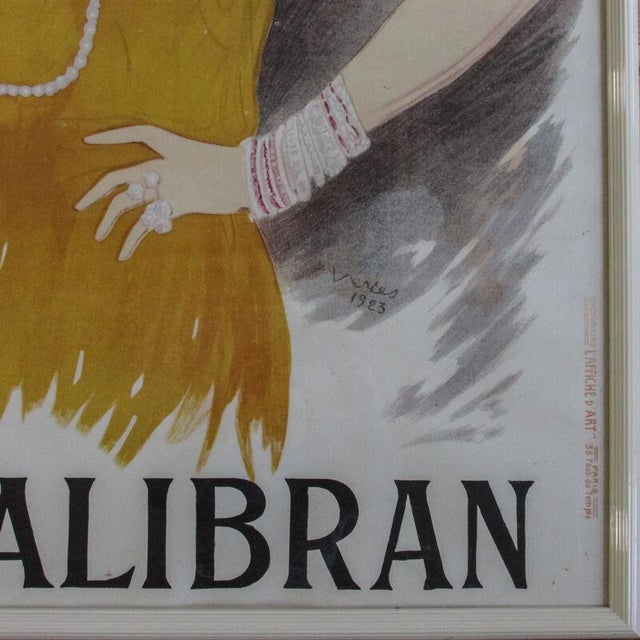 Printmaking Materials Vintage Poster Marcel Vertes Simone Frevalles Dans La Malibran 1923, Framed For Sale - Image 7 of 9