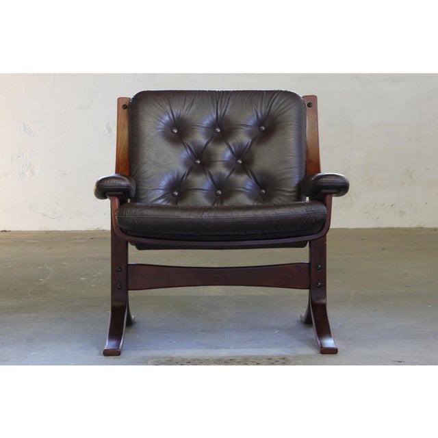 Vintage Norwegian Modernist Lounge Chairs attributed to Jon Hjortdal, 1970s, Set of 2 For Sale - Image 12 of 18