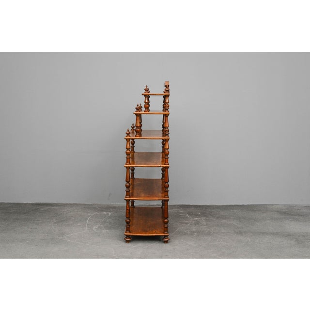 Gründerzeit Tiered Shelf in Walnut, Late 19th Century For Sale - Image 4 of 16
