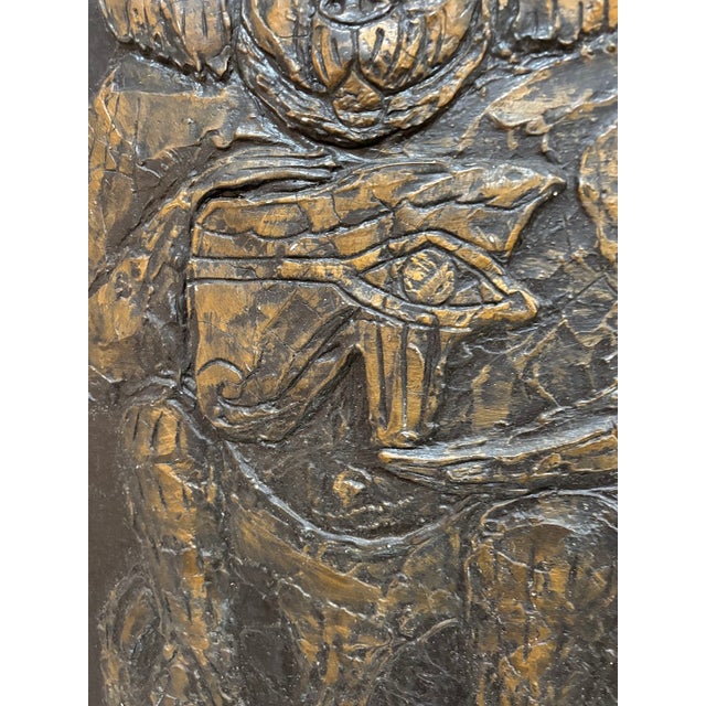 1960s-70s Midcentury Dog Wood Carving/Relief Painting For Sale - Image 6 of 7