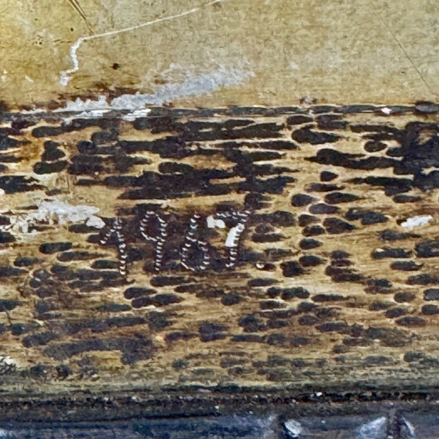 1960s Vintage Signed/Dated MCM Repoussé Metal Art Work of Eagle in Flight, Wood Frame For Sale - Image 5 of 11