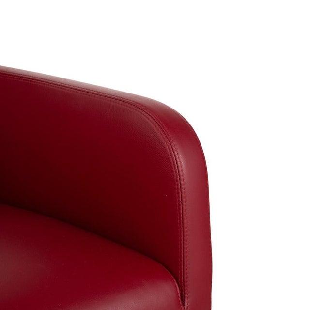 Alma Chairs in Black and Red Nappa Leather from Wittmann, Set of 6 For Sale - Image 6 of 18