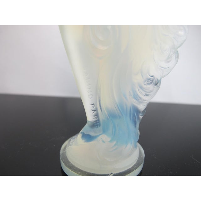 Sabino France Opalescent Glass Reveil Nude Female Silhouette Art Deco Sculpture For Sale - Image 9 of 11