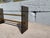 1970s Mid Century Modern Dark Glass and Brass Console Table, Sofa Table For Sale - Image 16 of 16