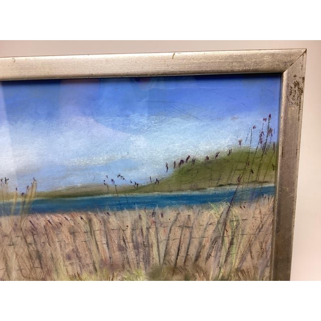 Drawing/Sketching Materials 1970s Beautiful Seascape Pastel Framed No Signiture For Sale - Image 7 of 7