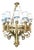 19th Century Italian Neo-Gothic Gilt Bronze and Enameld 12-Ligh Chandelier For Sale