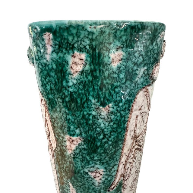 Mid 20th Century Fratelli Fanciullacci Italian Figural Relief Vase For Sale - Image 11 of 16