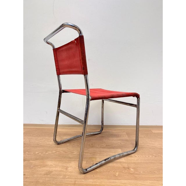 Bauhaus Tubular Steel Chrome Chair from Hynek Gottwald, 1930s For Sale - Image 10 of 12