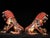Monumental Pair of Vintage Gilt Bronze & Cinnabar Guardian Lions – Large Temple Foo Dogs For Sale In Los Angeles - Image 6 of 12