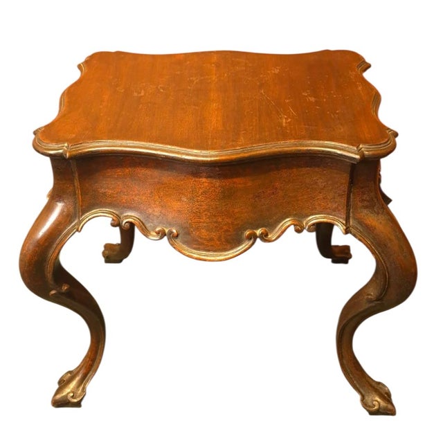 Baroque 19th Century Portuguese Baroque Hand-Painted and Carved Side Table - 24" For Sale - Image 3 of 12