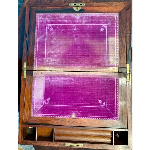 19th Century Large Victorian Inlaid Writing Box For Sale - Image 9 of 10