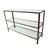 Farmhouse Industrial Mesco Wire Glass & Iron Shelf / Console Table For Sale - Image 3 of 11