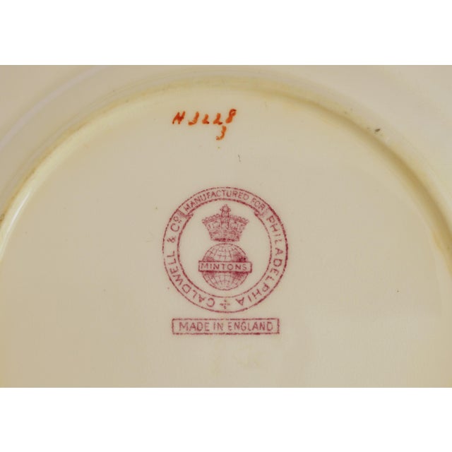 Early 20th Century Early 20th Century Set of 10 Minton Antique Appetizer Plates Cream Porcelain Gold Rim For Sale - Image 5 of 5