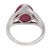 1930s Art Deco 6.10 Carat Cabochon Ruby Platinum Ring, Size 5 For Sale In Los Angeles - Image 6 of 6