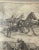 Antique Original Pencil Drawing Horse Harness Track Racing Realism Evt Sketch For Sale In New York - Image 6 of 14