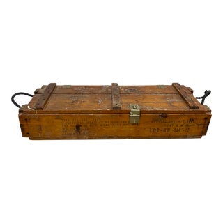 Vintage Wooden Munitions Box C.1950 For Sale