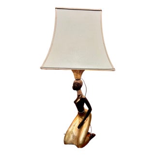 Large Bronze Table Lamp, 1970 For Sale