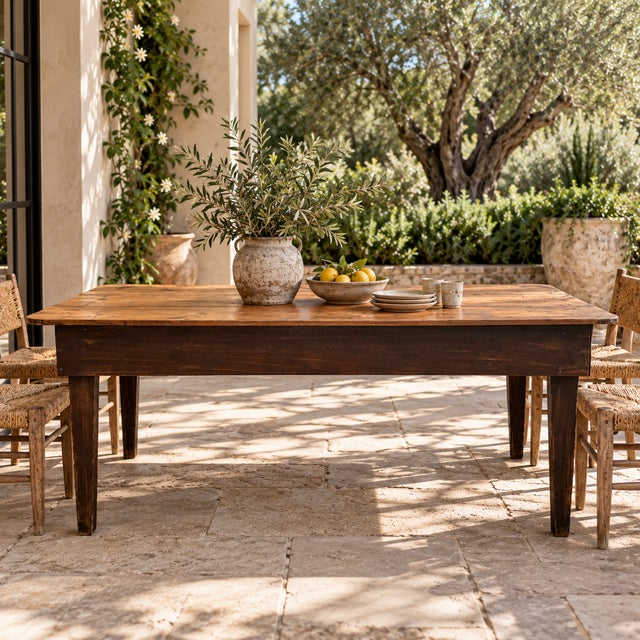 Rustic Rustic Farm Table For Sale - Image 3 of 5