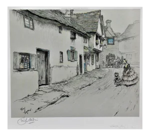 Cecil Charles Windsor Aldin, George Inn, Dorchester, Circa 1930