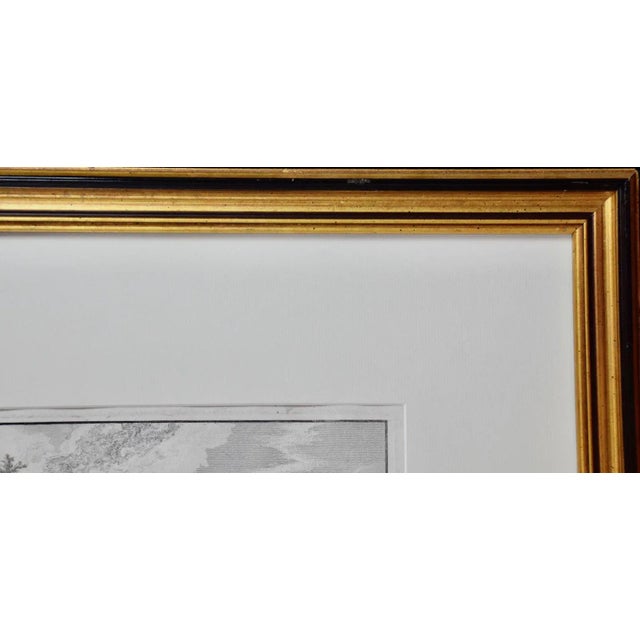 Printmaking Materials Ancient Roman Temple Architecture: An 18th Century Framed Etching by Piranesi, 1763 For Sale - Image 7 of 7