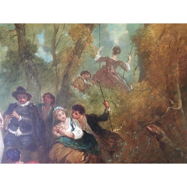 Rococo Jean Antoine Watteau, Circle Of, 18th Century Large Old Master Painting, France For Sale - Image 3 of 13