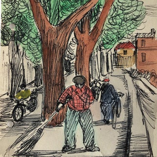 1960s Alex Tschernjawski Paris Street Scene For Sale
