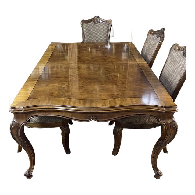 1980s Karges Dining Table, Bernhardt Chairs For Sale