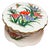 Vintage Japanese Porcelain Trinket Box With Hand-Painted Iris & Hummingbird Motif For Sale