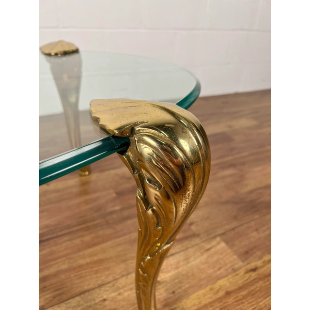 Metal 1950s Mid-Century Modern Maison Jansen Style Brass and Glass Coffee Table For Sale - Image 7 of 10