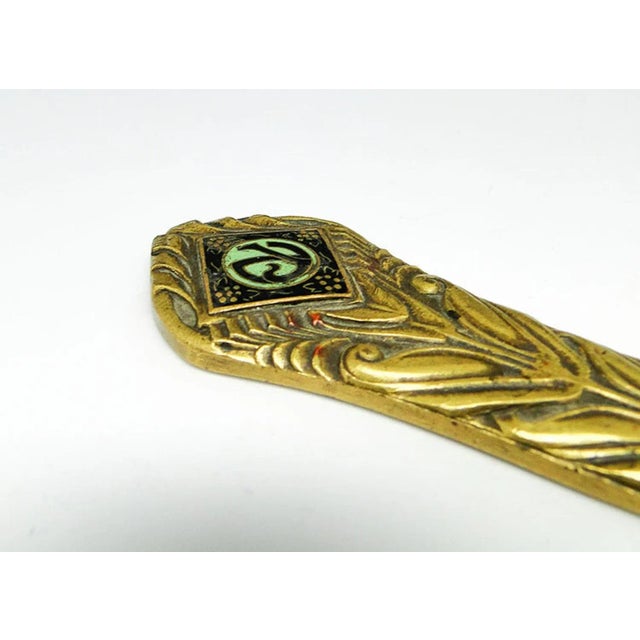 Art Nouveau French Figurative Letters Knife, 1890s For Sale - Image 3 of 6