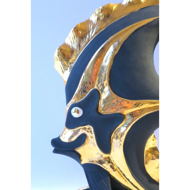 Black Italian Tropical Fish Sculpture For Sale - Image 8 of 12