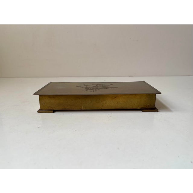1930s Art Deco Bronze Cigar Box by Holger Fridericias, 1930s For Sale - Image 5 of 8