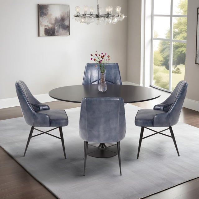 Modern Melbourne Leather Accent Chair For Sale - Image 3 of 11