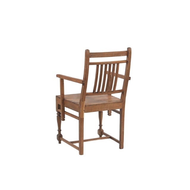 Farmhouse Vintage Anglo-Indian Teakwood Armchair, Mid-Century For Sale - Image 3 of 3