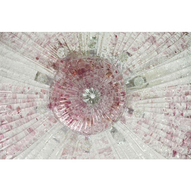 1970s Vintage Murano Glass Ceiling Lamp Pink For Sale - Image 5 of 11