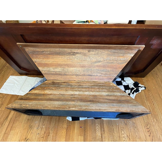 American Environment Furniture Walnut Table With Reclaimed Brazilian Wood Base For Sale - Image 3 of 5