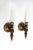 Mid 20th Century Vintage Colonial Revival Wood Candle Wall Sconces Pair For Sale - Image 5 of 12