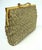 Vintage 1960's era Walborg rhinestone evening bag. The bag is made of metallic gold mesh fabricl with a brushed gold...