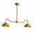 Brass Double Dome Chandelier, Double Pendant Chandelier, Designed for Modern Kitchens, Dining Rooms For Sale - Image 6 of 8