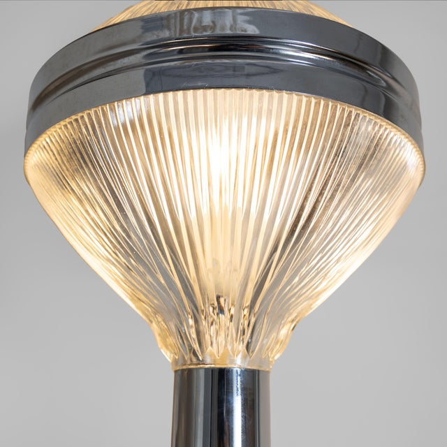 Silver Nickel-Plated Brass and Printed Glass Sconce, 1960 For Sale - Image 8 of 9