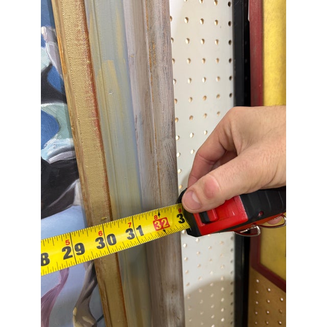 1930s Oil Painting Witches Going to Their Sabbath After Luis Ricardo Falero 38x32" For Sale - Image 10 of 10