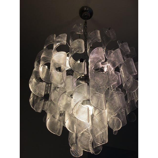 Murano Glass Sputnik Chandelier With Swirling Italian Glass For Sale - Image 6 of 10
