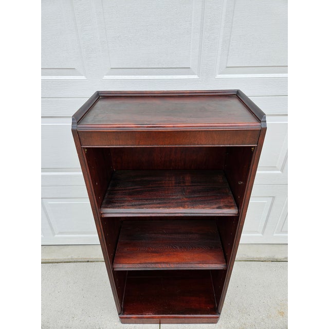 Chippendale Antique Mahogany Open Bookcase - Adjustable Shelves For Sale - Image 3 of 18
