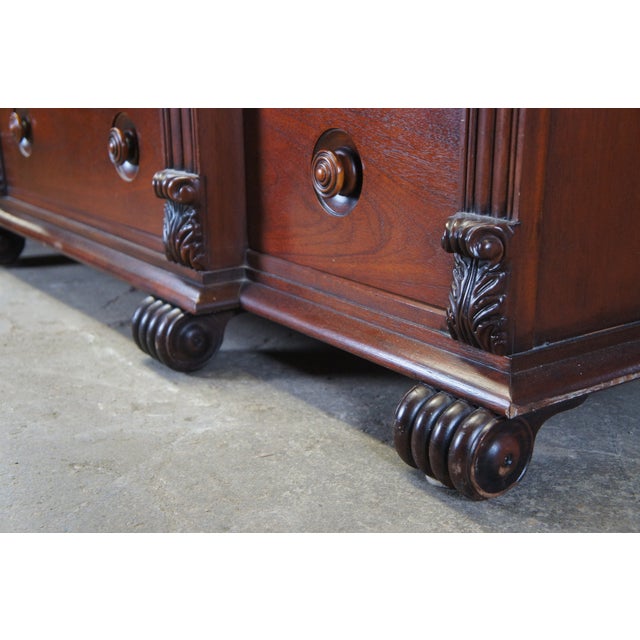 Late 20th Century Ralph Lauren Henredon George II Mahogany Gentleman's Dresser Chest of Drawers For Sale - Image 6 of 15