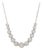 2.2ctw Diamond Cluster Station Necklace, 14k White Gold, Length 17 In For Sale