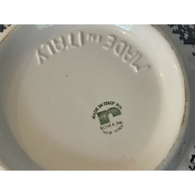 Black Mid 20 C Century Italian Roma Spattered Spongewear Ceramic Bowls Set Handpainted - Set of 5 For Sale - Image 8 of 8