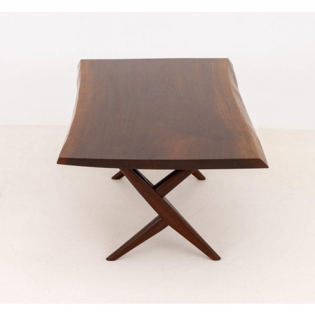 George Nakashima Walnut Slab Top Table, 1962 For Sale - Image 9 of 12