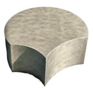 Vintage Contemporary Sculptural Metal Coffee Table For Sale